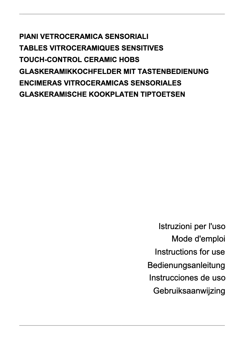 Página 1 del manual Manual de usuario Smeg SE2752X1