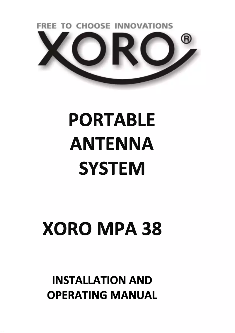 Page 1 de la notice Guide d'installation Xoro MPA38