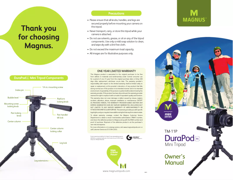 Page 1 de la notice Manuel utilisateur Magnus TM-11P