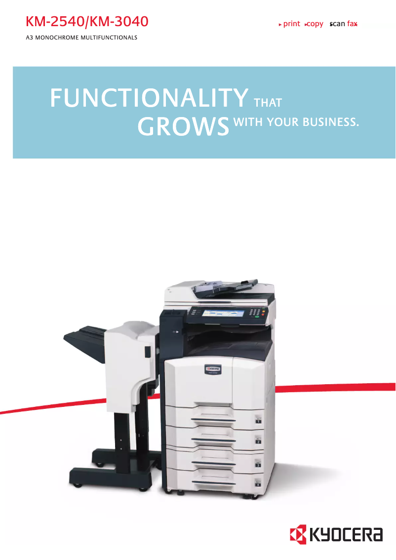 Page 1 de la notice Brochure Kyocera KM-3040