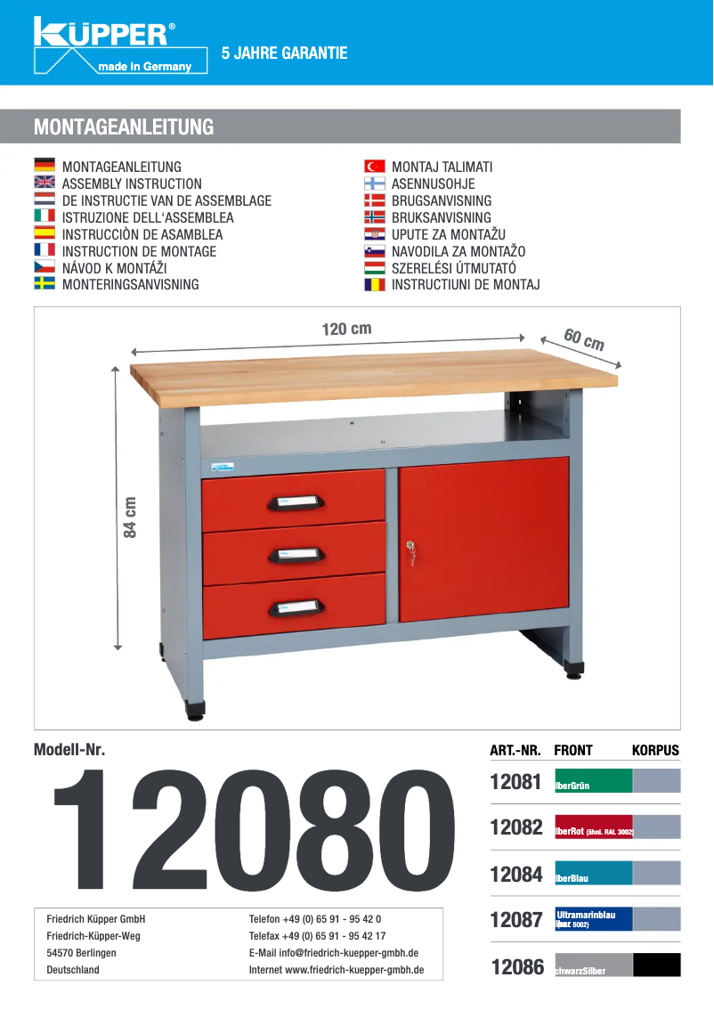 Página 1 del manual Manual de usuario Küpper 12082