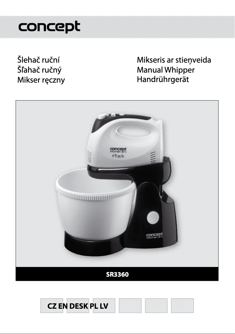 Page 1 de la notice Manuel utilisateur Concept SR-3360