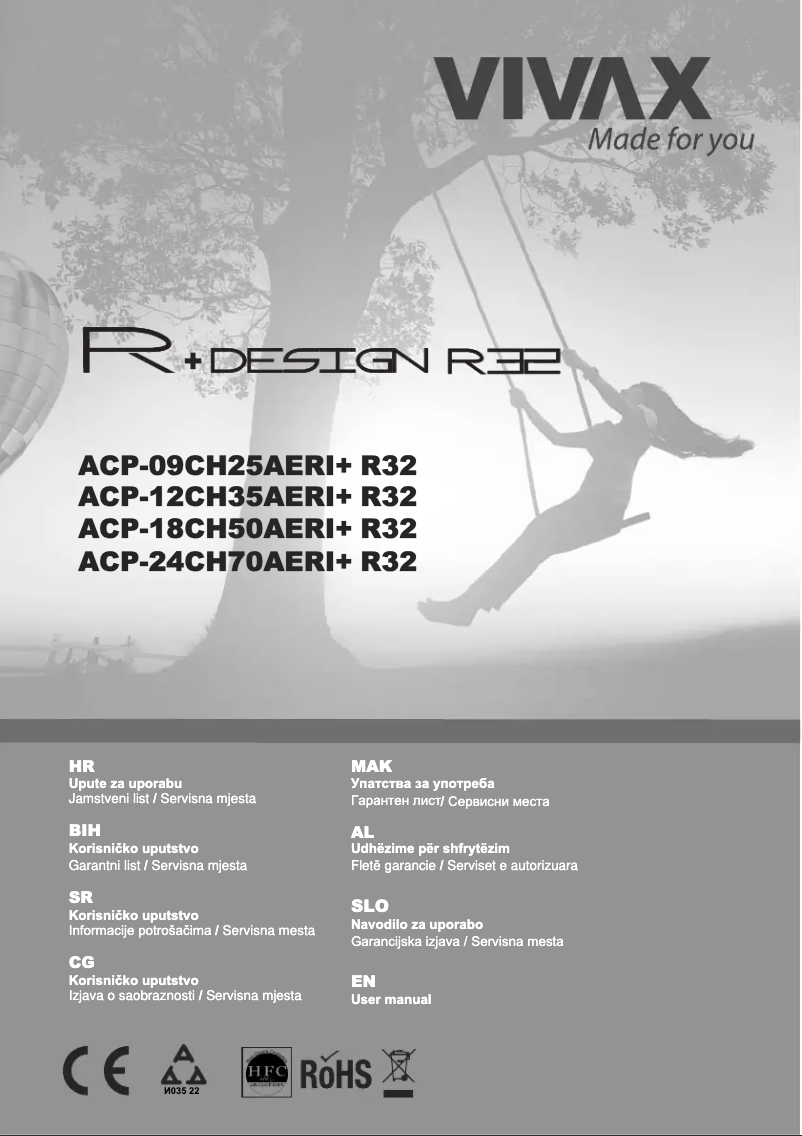 Page 1 of the manual User Manual Vivax ACP-18CH50AERI+ R32