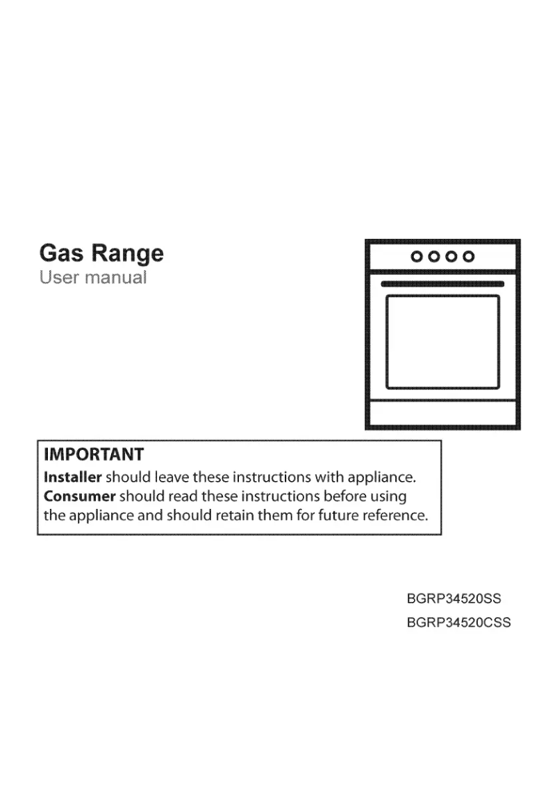 Página 1 del manual Manual de usuario Blomberg BGRP 34520 CSS