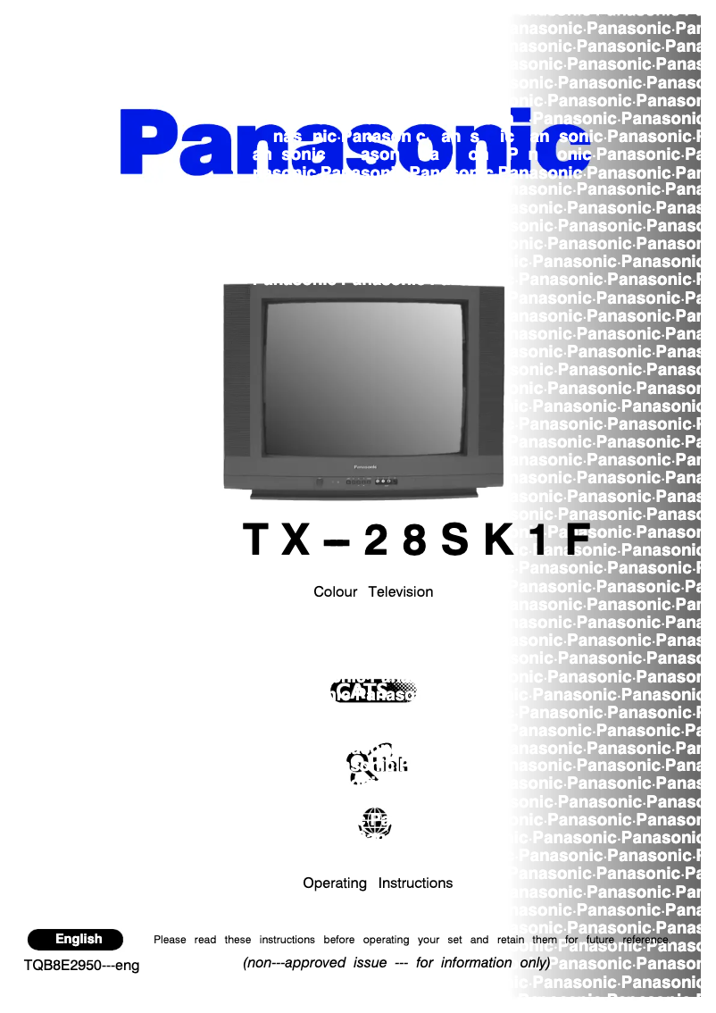Page 1 de la notice Manuel utilisateur Panasonic TX-28SK1F