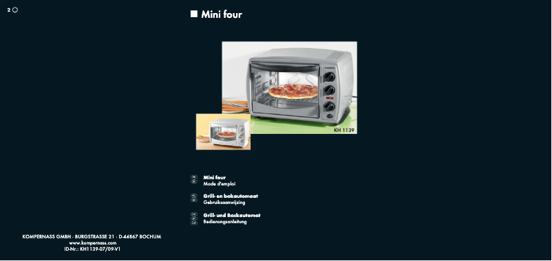 Page 1 de la notice Manuel utilisateur SilverCrest KH 1139