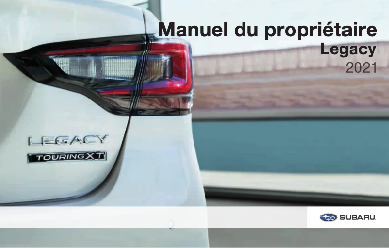 Page 1 de la notice Manuel utilisateur Subaru Legacy (2021)