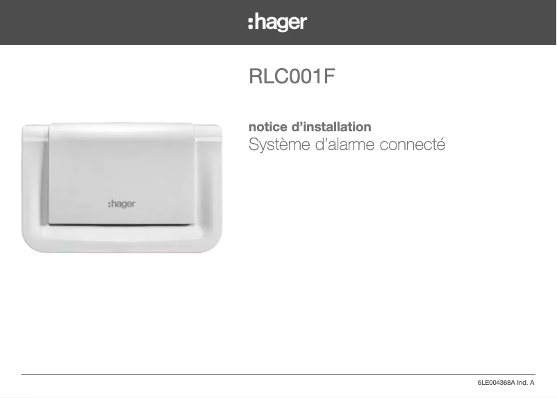 Page 1 de la notice Manuel utilisateur Hager RLA004T