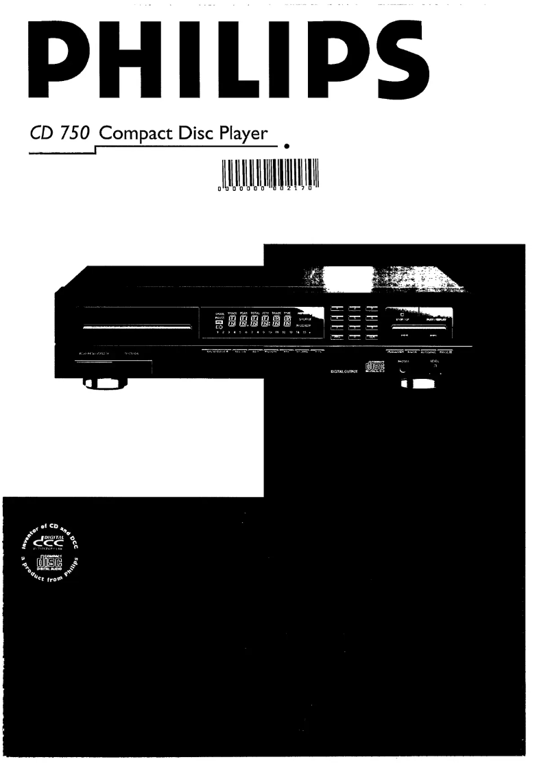 Page 1 of the manual User Manual Philips CD750