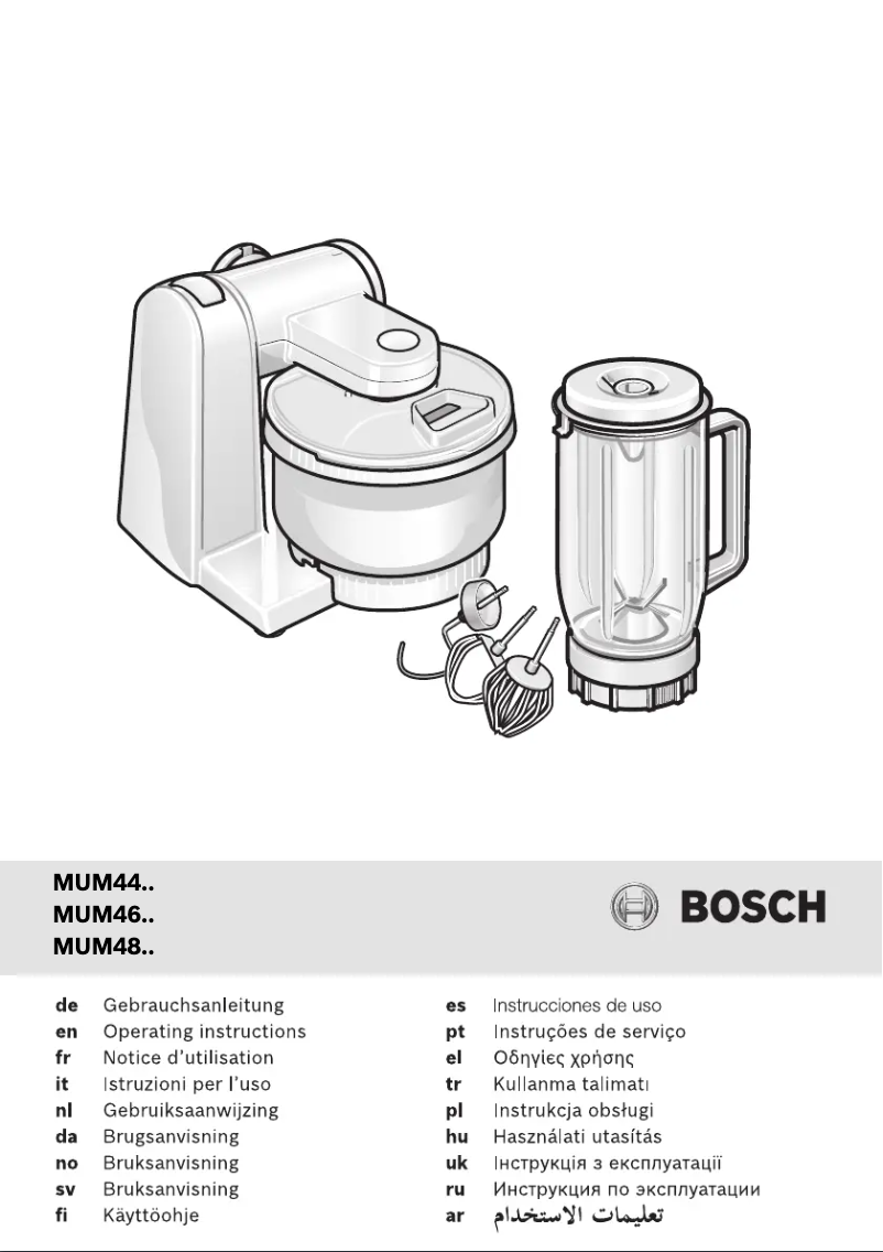 Page 1 de la notice Manuel utilisateur Bosch ProfiMixx 46 MUM4655