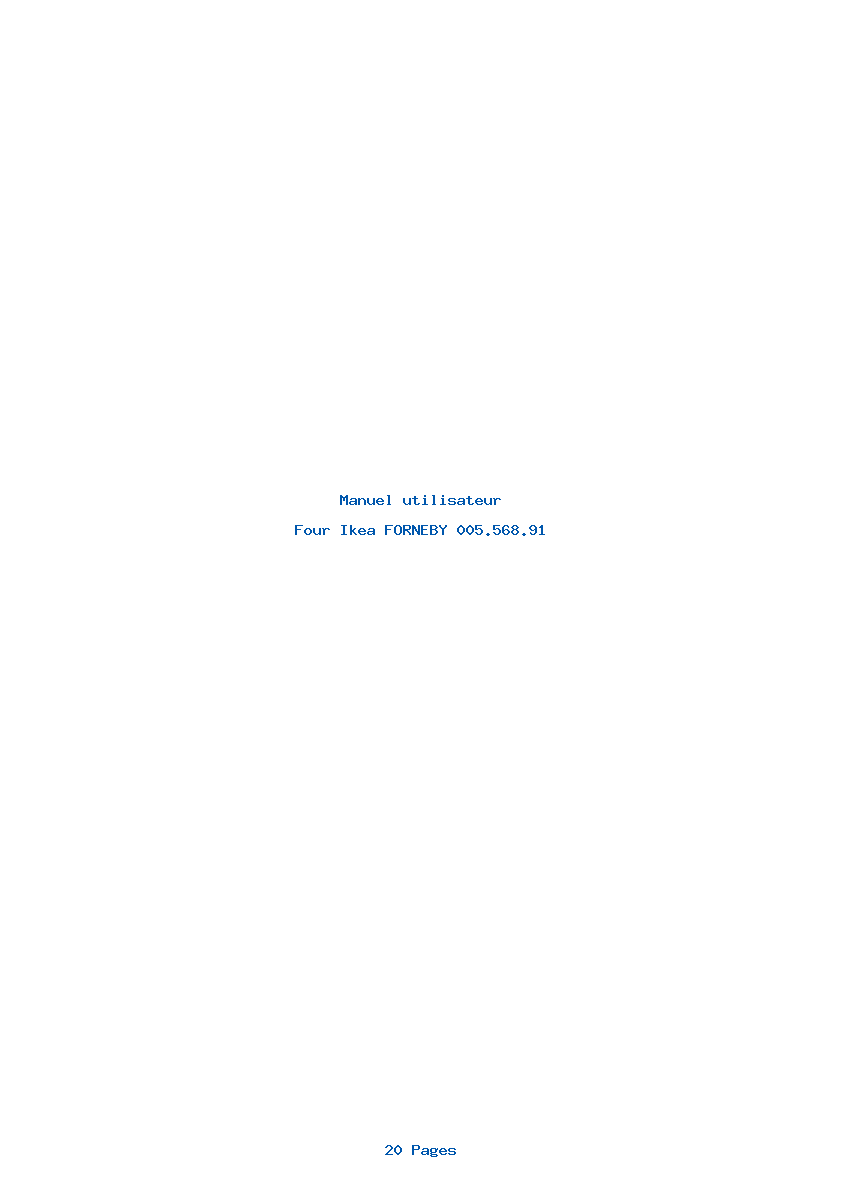 Page 1 de la notice Manuel utilisateur Ikea FORNEBY 005.568.91