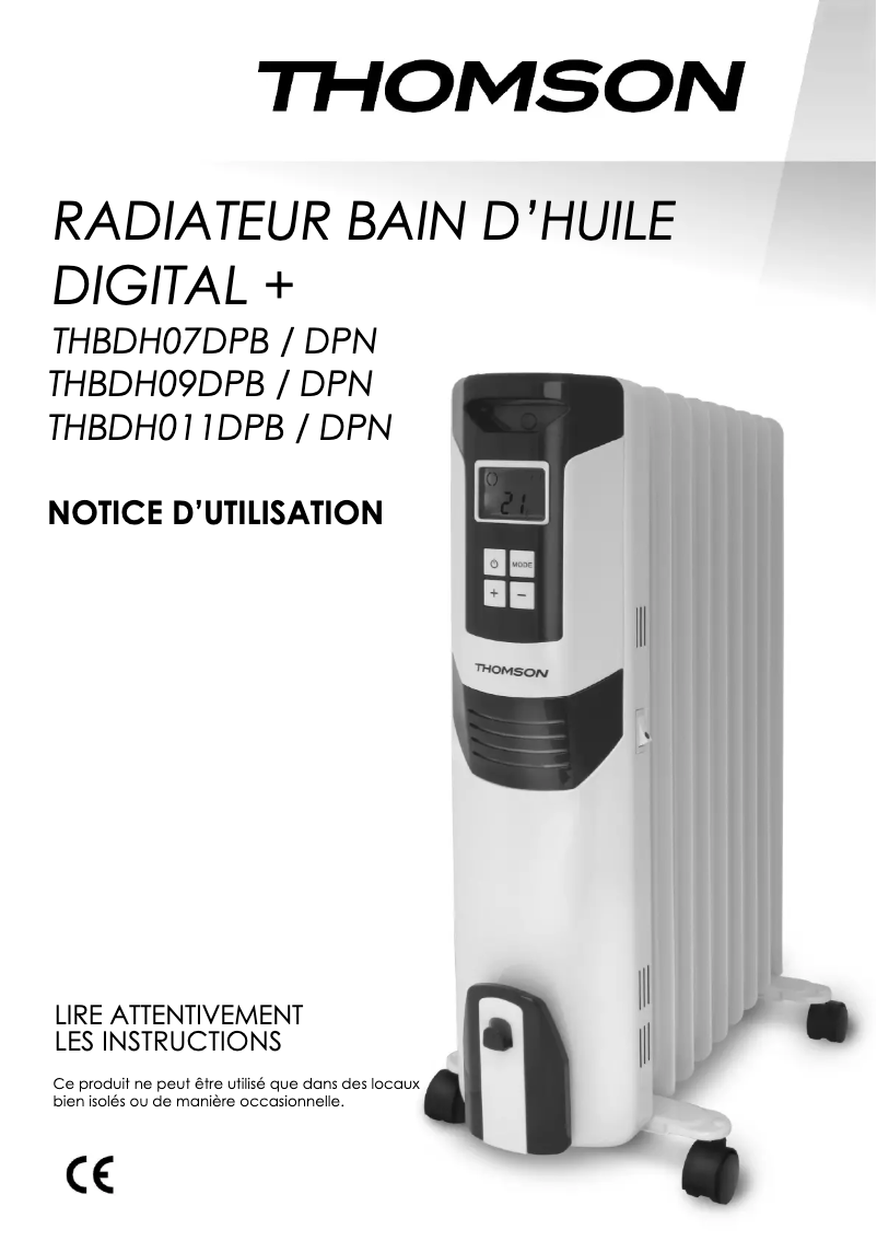 Page 1 de la notice Manuel utilisateur Thomson THBDH07DPB