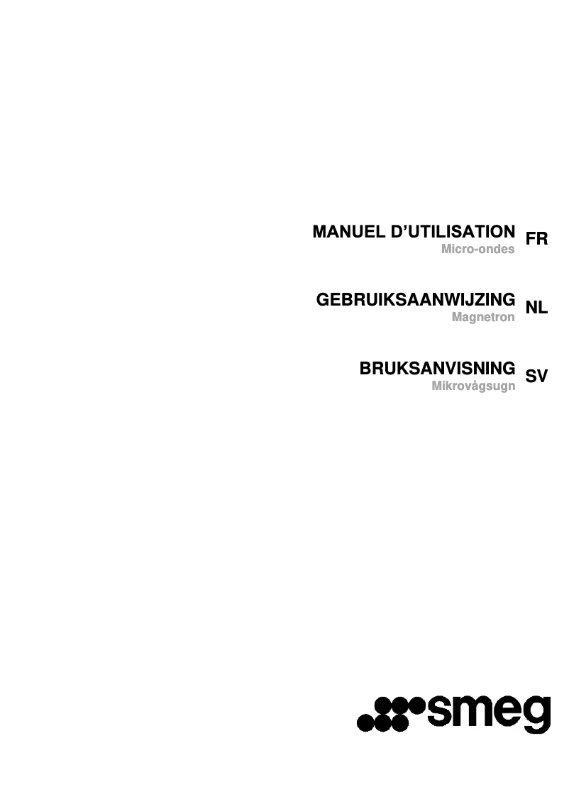Página 1 del manual Manual de usuario Smeg MP822PO