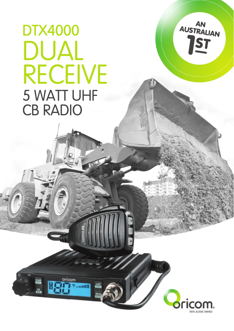 Page 1 de la notice Fiche technique Oricom UHF025