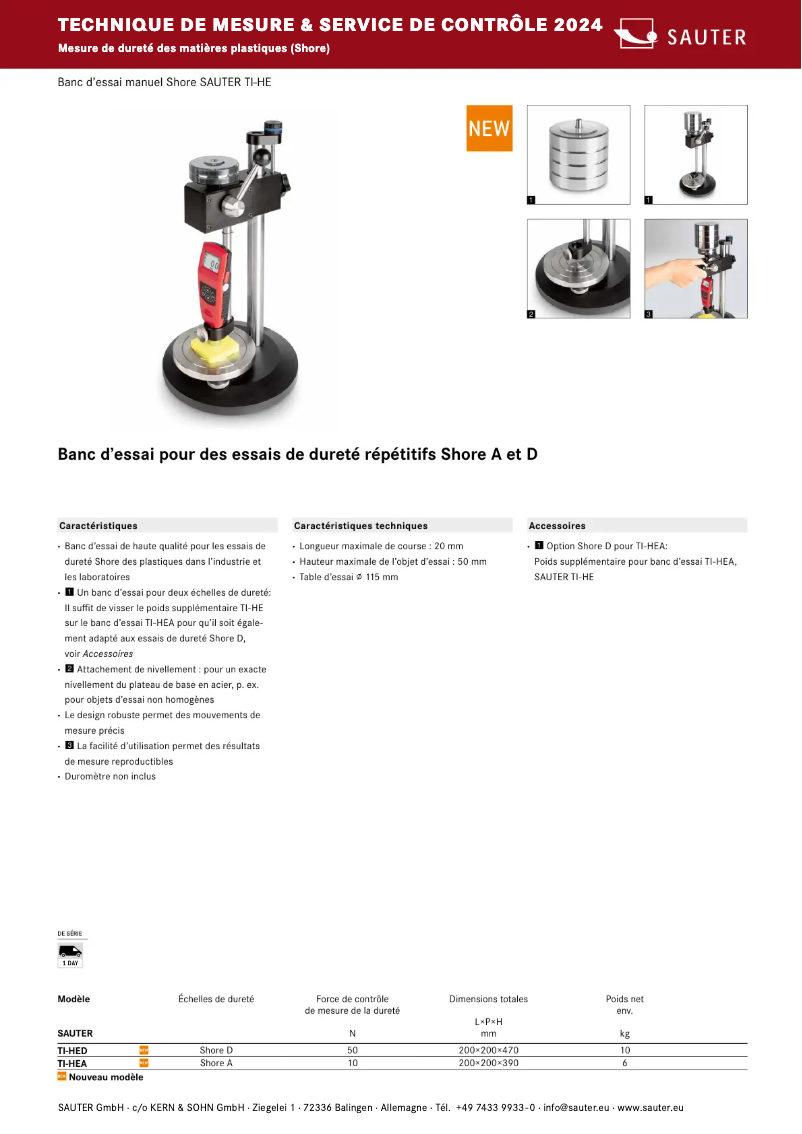 Page 1 of the manual Brochure Sauter TI-HED