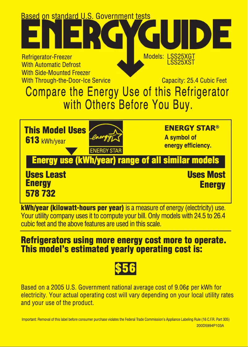 Page 1 of the manual User Manual GE LSS25XGTBB
