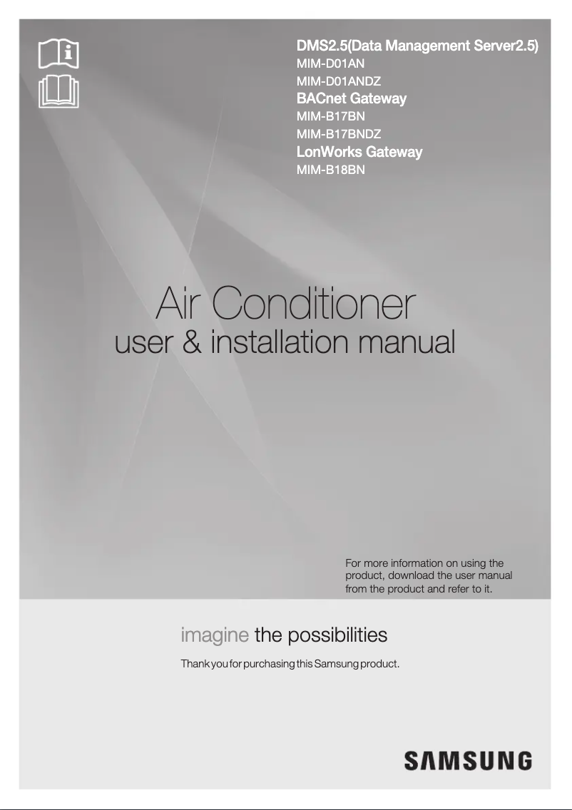 Página 1 del manual Guía de instalación Samsung MIM-D01AN