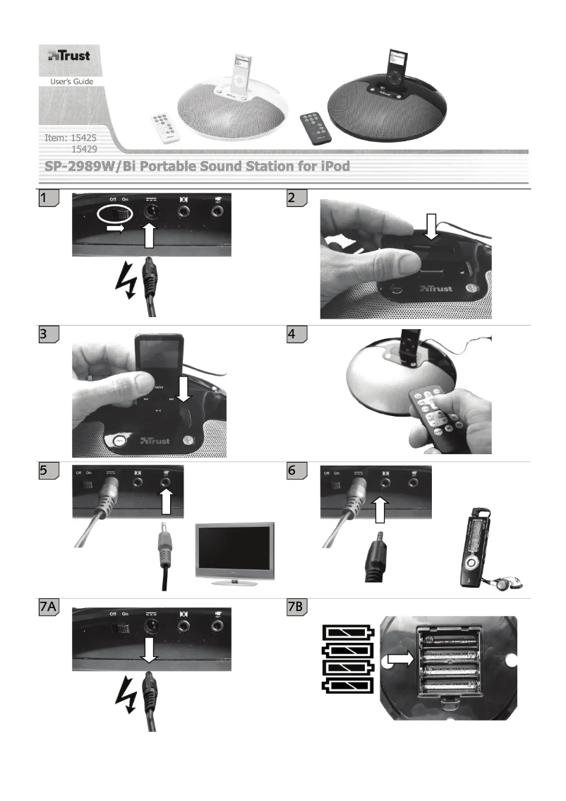 Page 1 de la notice Manuel utilisateur Trust SP-2989Bi