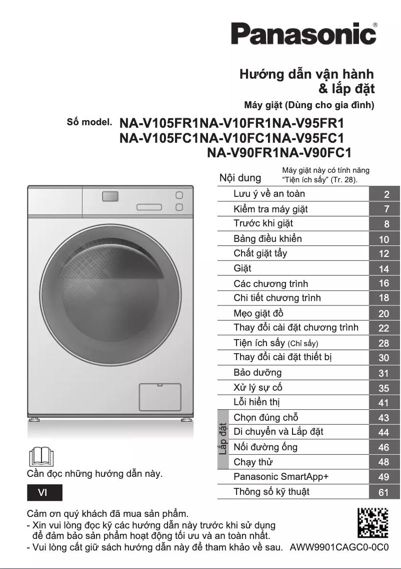 Página 1 del manual Manual de usuario Panasonic NA-V95FC1LVT