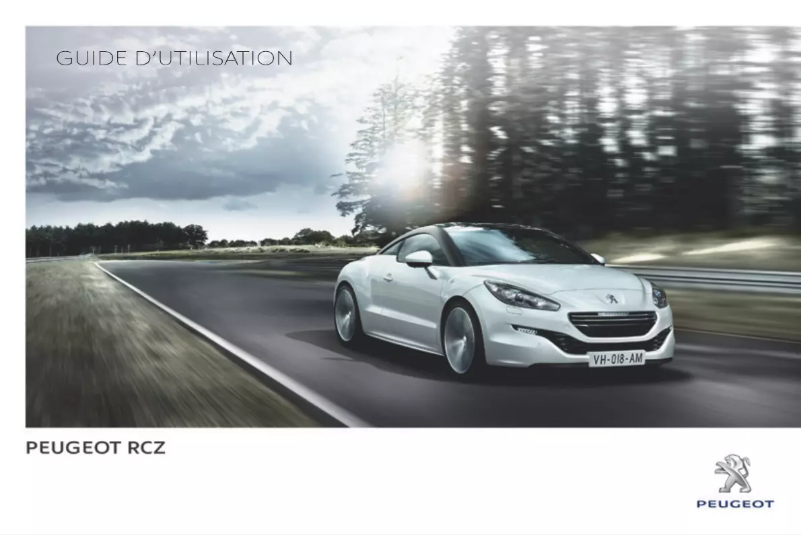 Page 1 de la notice Manuel utilisateur Peugeot RCZ (2014)