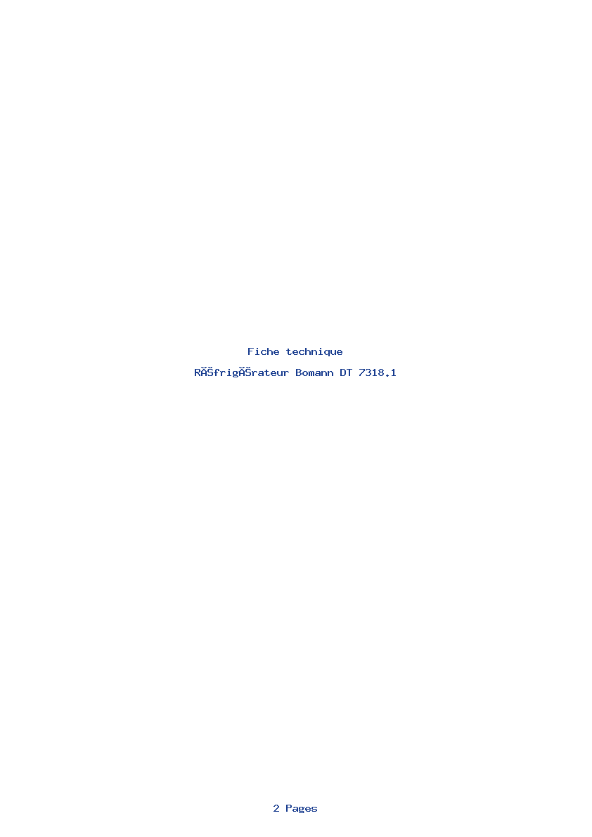 Image de la première page du manuel de l'appareil DT 7318.1