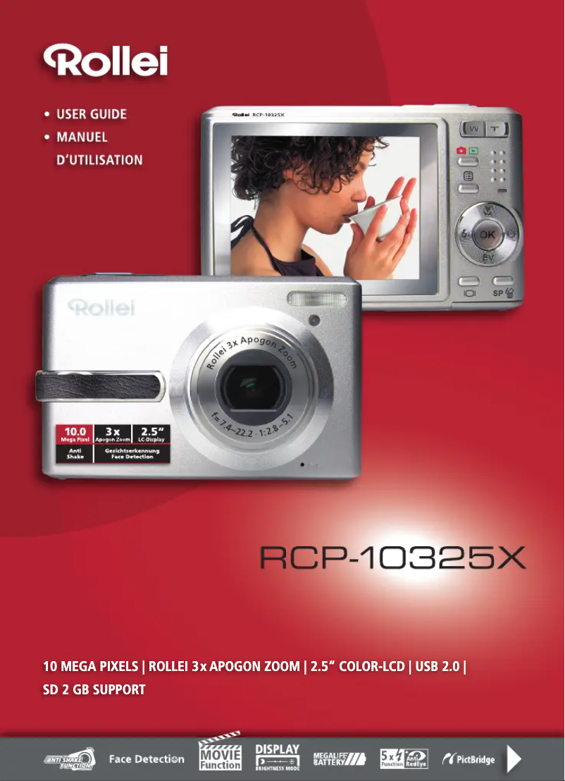 Page 1 de la notice Manuel utilisateur Rollei RCP-10325X