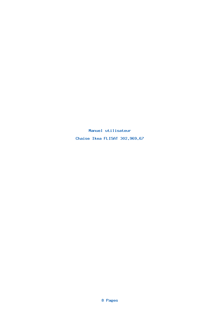 Page 1 de la notice Manuel utilisateur Ikea FLISAT 302.969.67