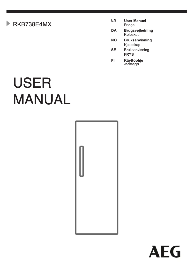 Page 1 de la notice Manuel utilisateur AEG RKB638E2MX