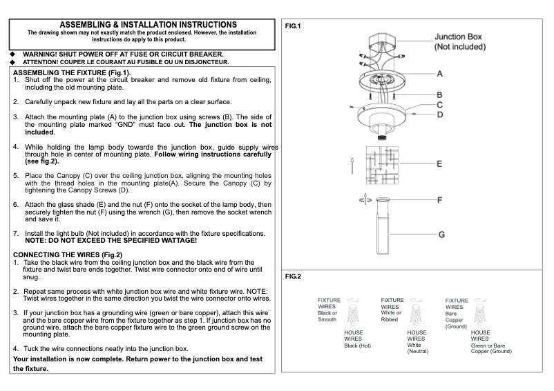 Page 1 de la notice Manuel utilisateur Livex Lighting Rotterdam 46180-46