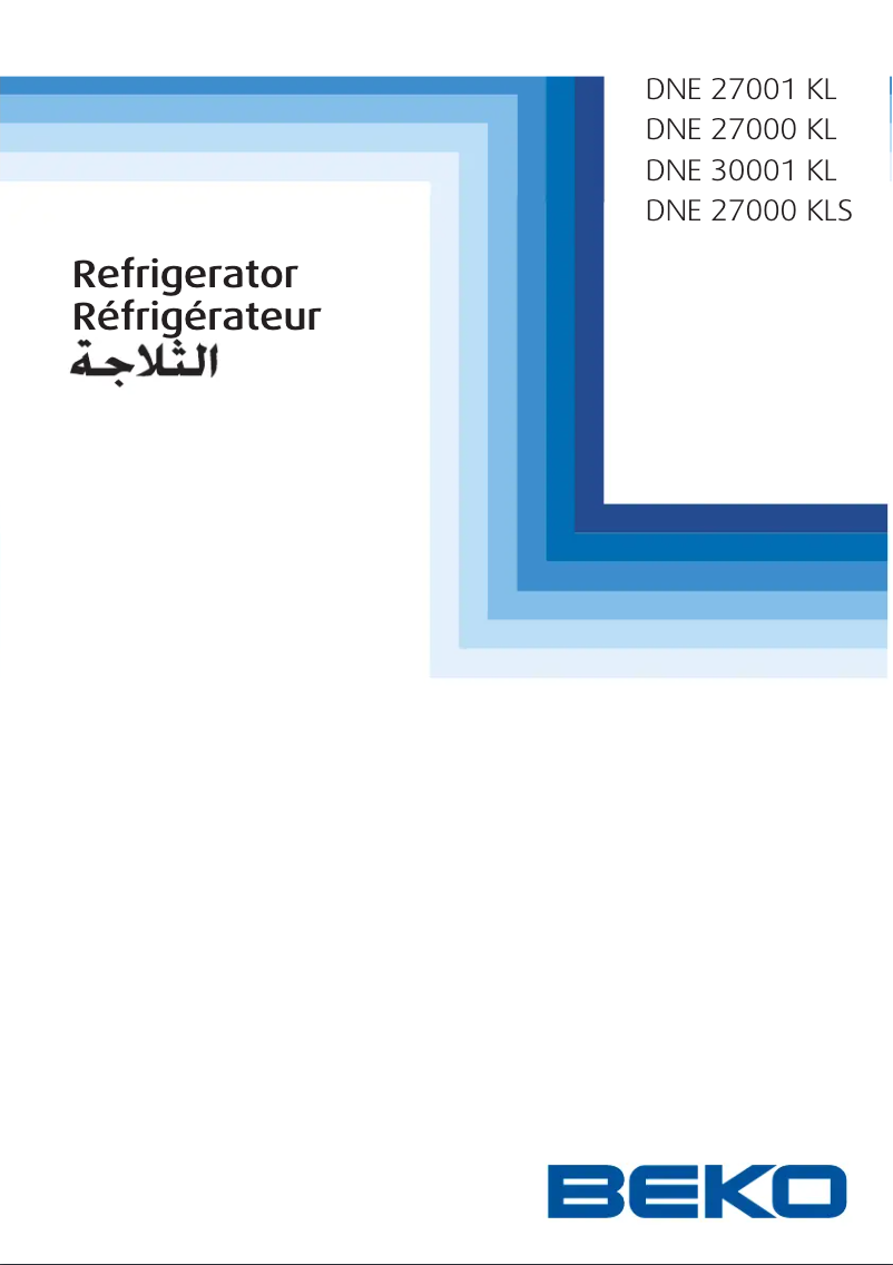 Page 1 de la notice Manuel utilisateur Beko DNE 30001 KL