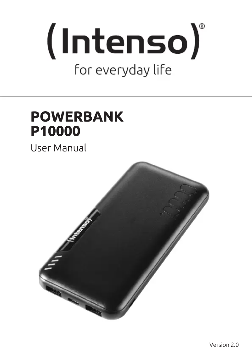 Page 1 de la notice Manuel utilisateur Intenso P10000