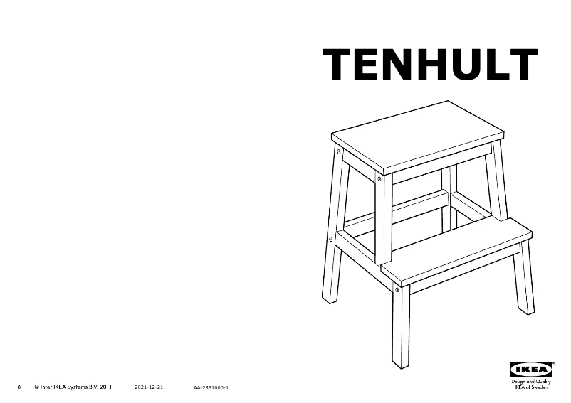 Page 1 de la notice Manuel utilisateur Ikea TENHULT 404.480.36