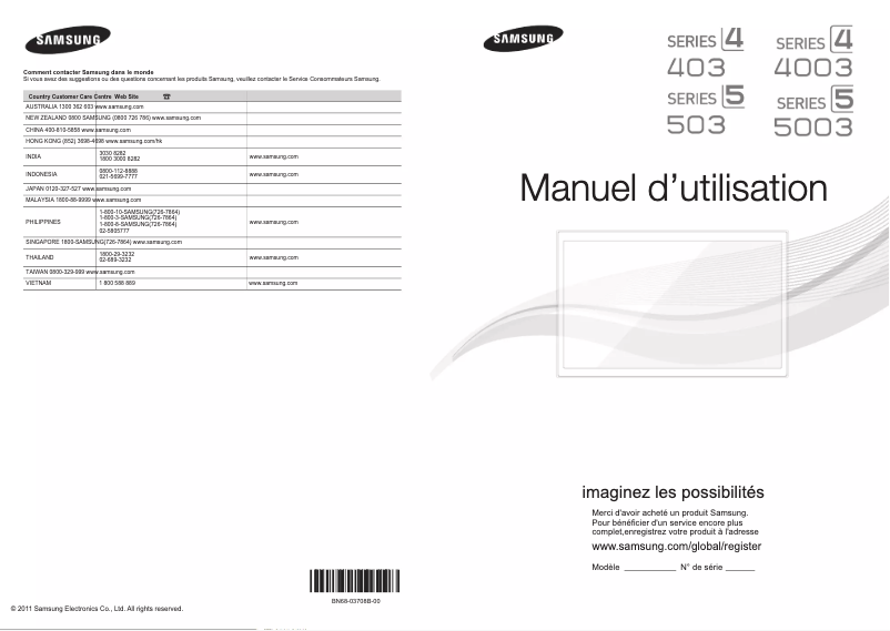 Página 1 del manual Manual de usuario Samsung UA22D5003BR