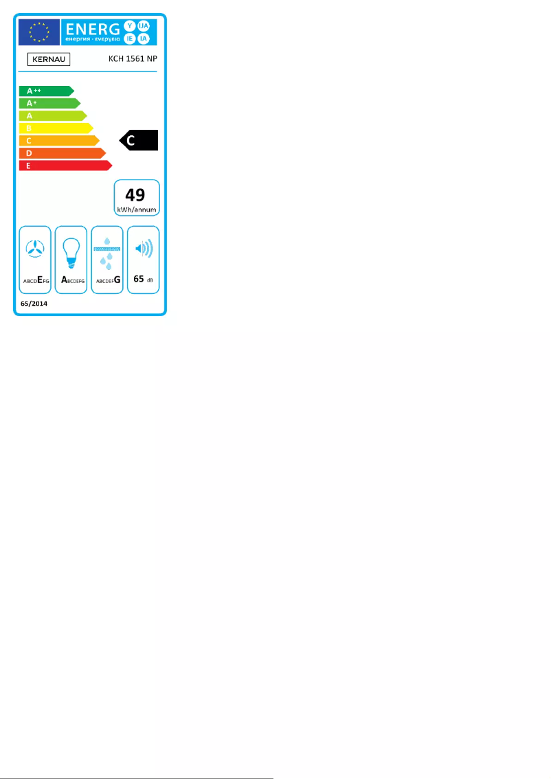 Página 1 del manual Etiqueta energética Kernau KCH 1561 NP