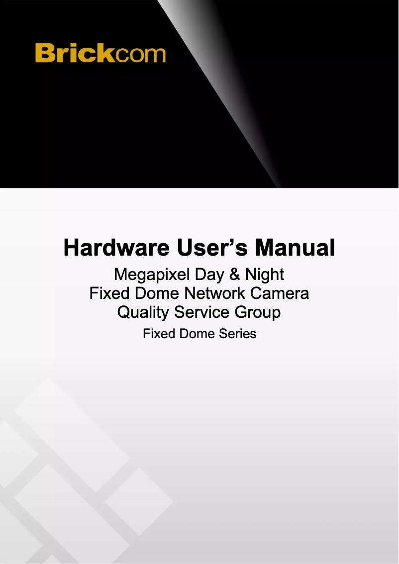 Page 1 of the manual User Manual Brickcom FD-131AF