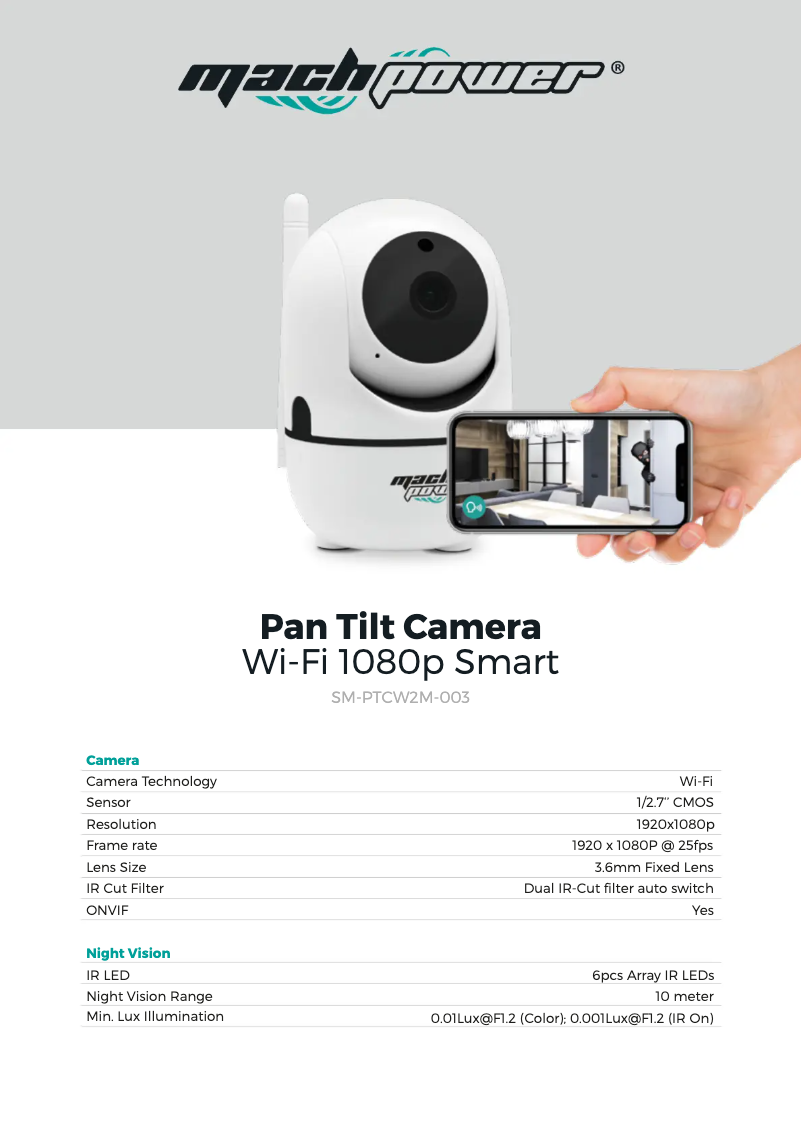 Page 1 de la notice Manuel utilisateur Mach Power SM-PTCW2M-003