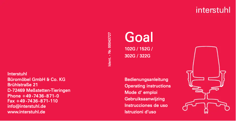 Page 1 de la notice Manuel utilisateur Interstuhl Goal 152G