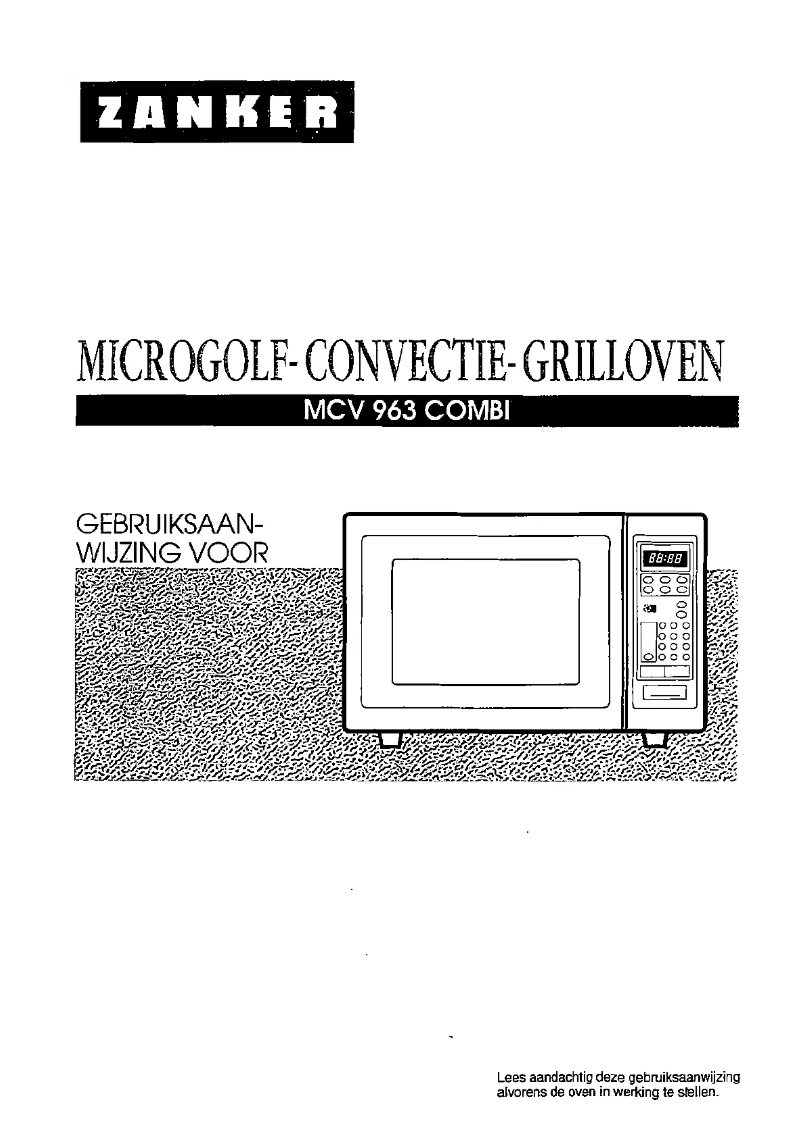 Página 1 del manual Manual de usuario Zanker MWV 961 Combi