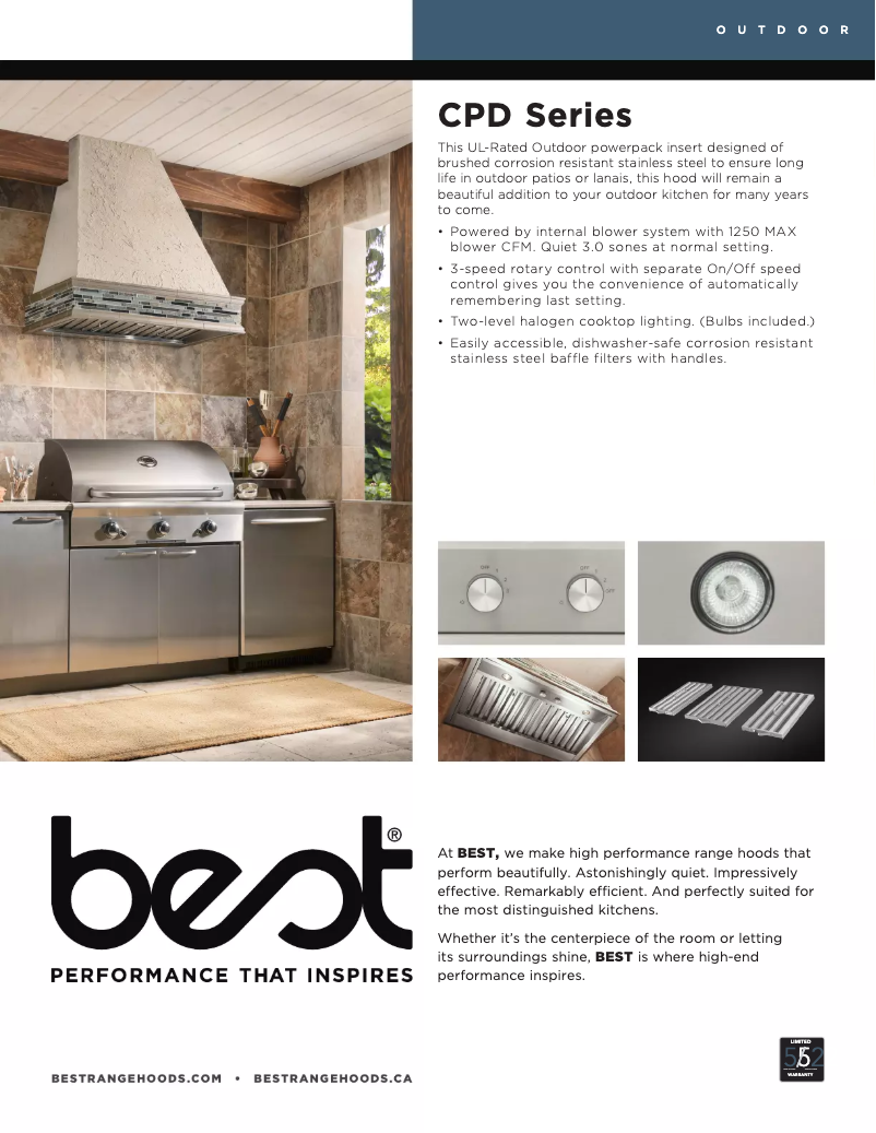 Page 1 de la notice Fiche technique Best CPDI602SB