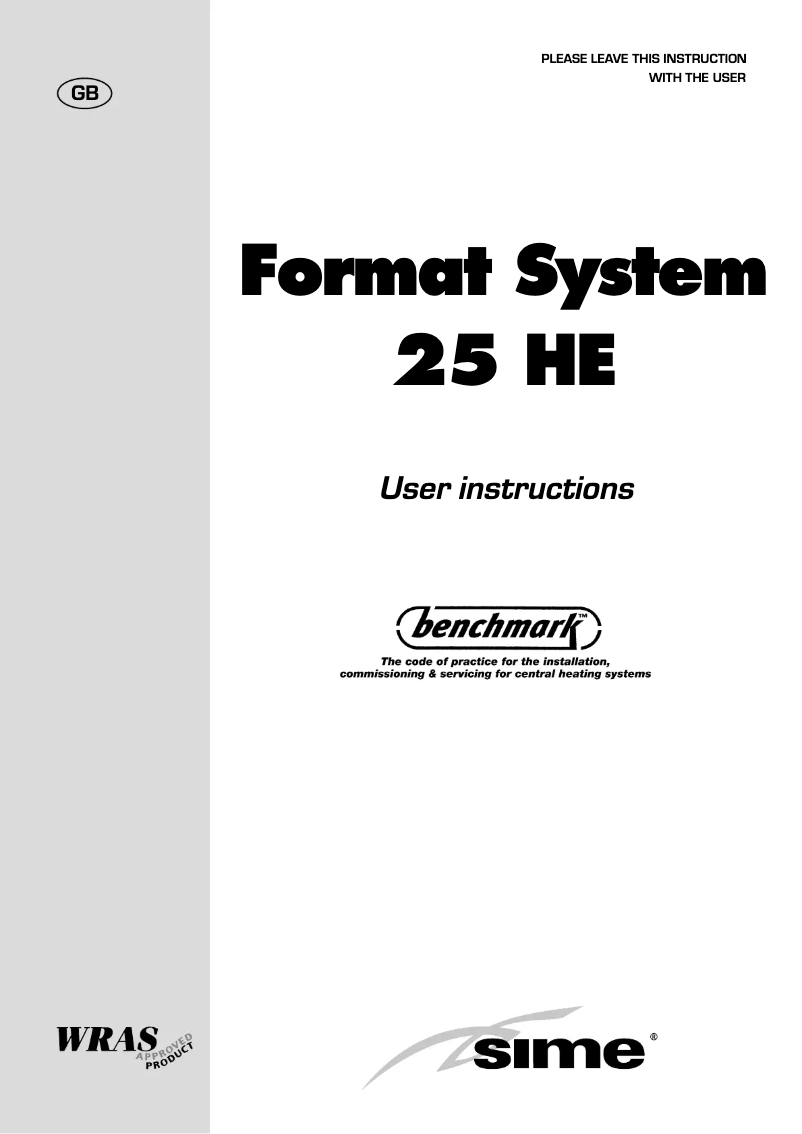 Página 1 del manual Manual de usuario SIME Format System 25 HE