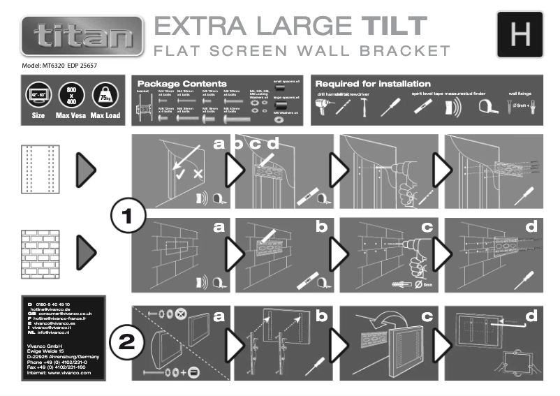Page 1 de la notice Manuel utilisateur Titan MT 6320