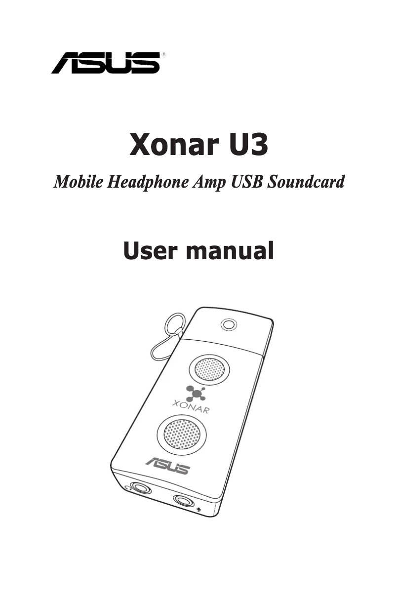 Page 1 of the manual User Manual Asus Xonar U3