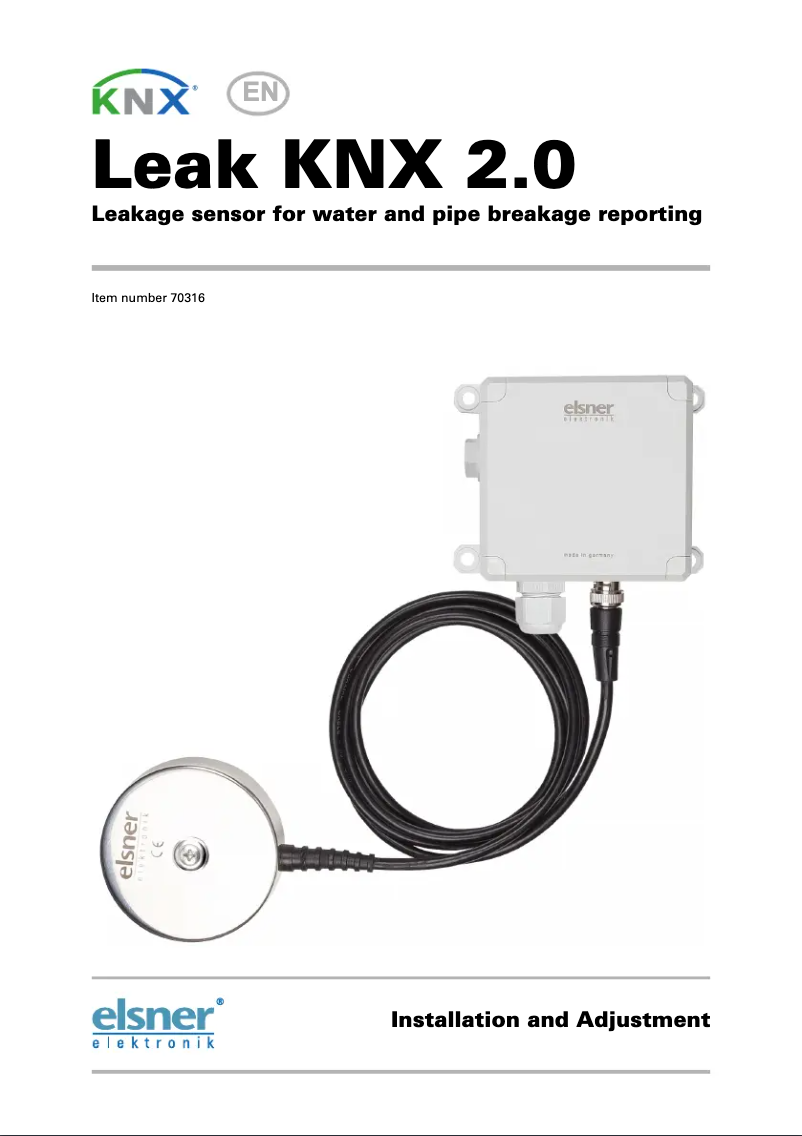 Page 1 de la notice Manuel utilisateur Elsner Leak KNX 2.0