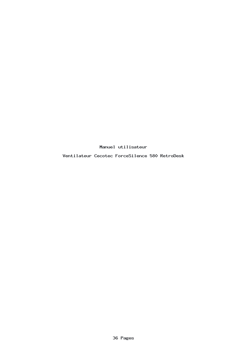 Page 1 de la notice Manuel utilisateur Cecotec ForceSilence 580 RetroDesk