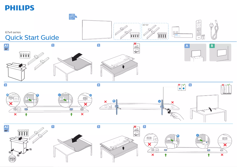 Page 1 of the manual Quick Start Guide Philips 55PUN6754