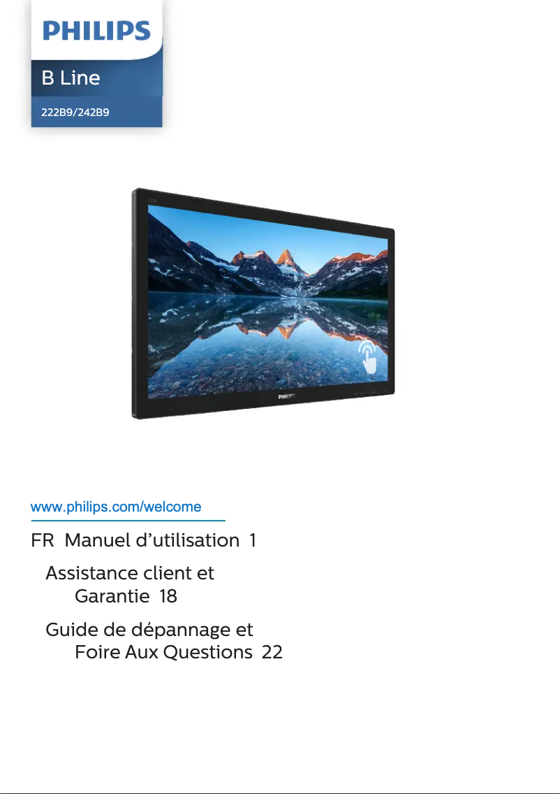 Page n°1 - Manuel utilisateur Philips 222B9TN