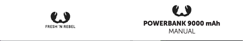 Page 1 of the manual User Manual Fresh 'n Rebel POWERBANK 12000 mAh