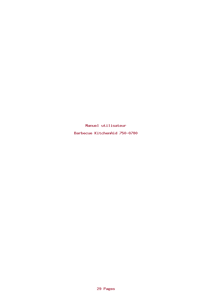 Page 1 de la notice Manuel utilisateur KitchenAid 750-0780