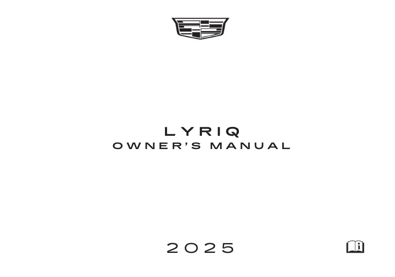 Page 1 de la notice Manuel utilisateur Cadillac LYRIQ (2025)