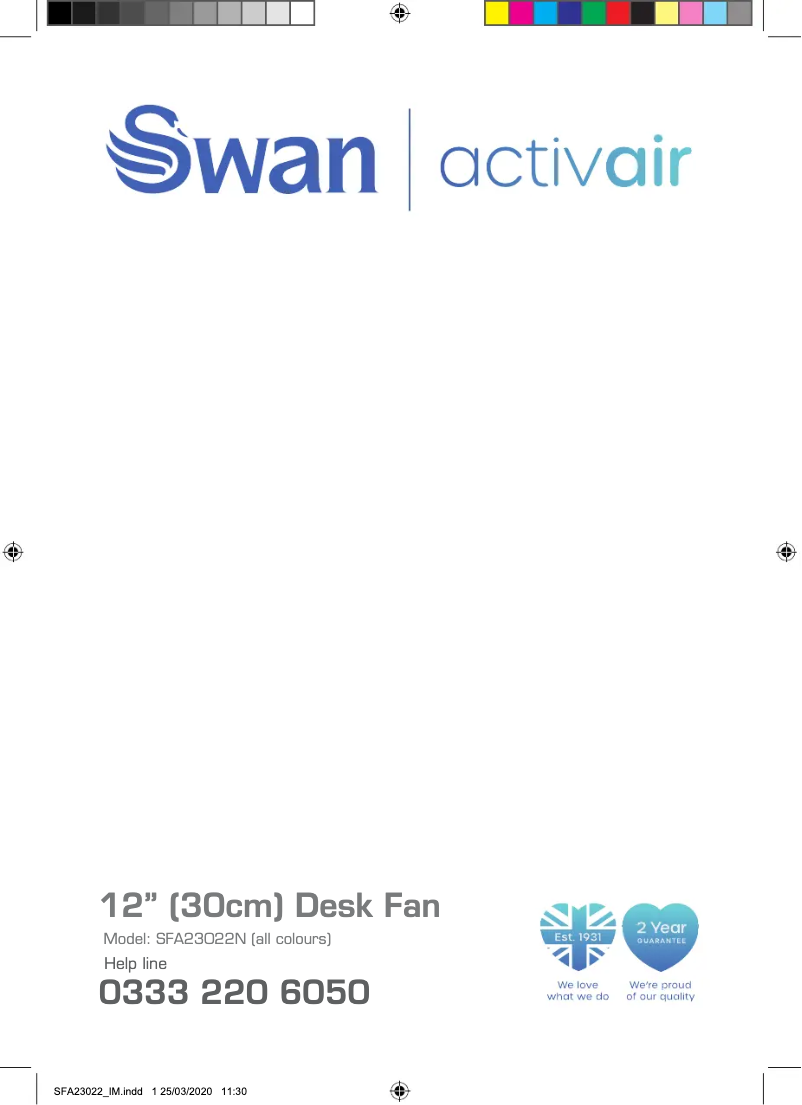 Page 1 de la notice Manuel utilisateur Swan SFA23022